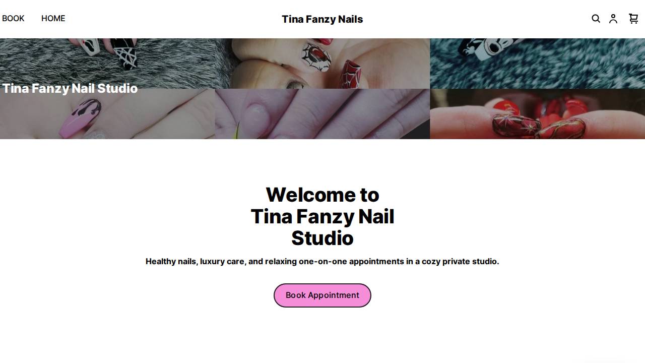 Tina Fanzy Nail Studio website screenshot