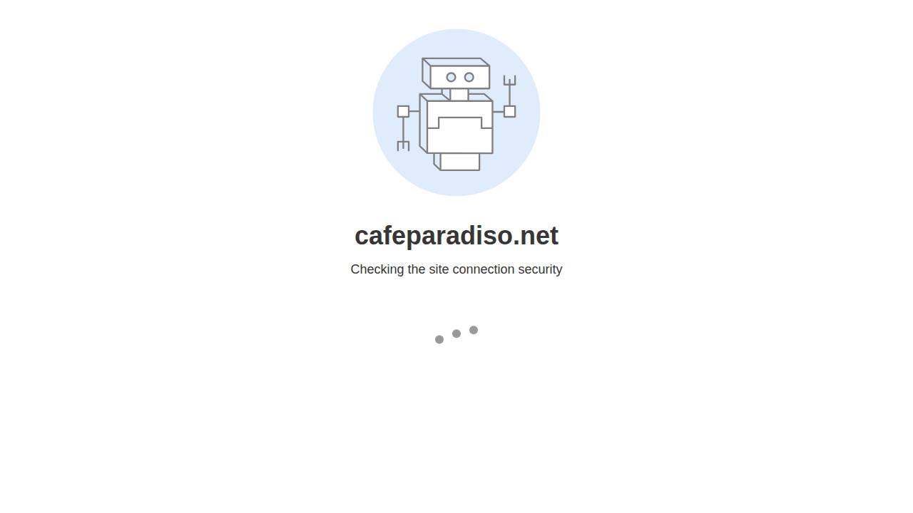 Cafe Paradiso website screenshot