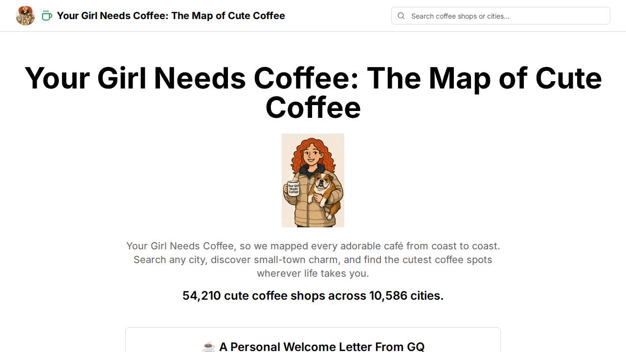 Iowa Coffee Cup LLC. Mobile Coffee Business website screenshot