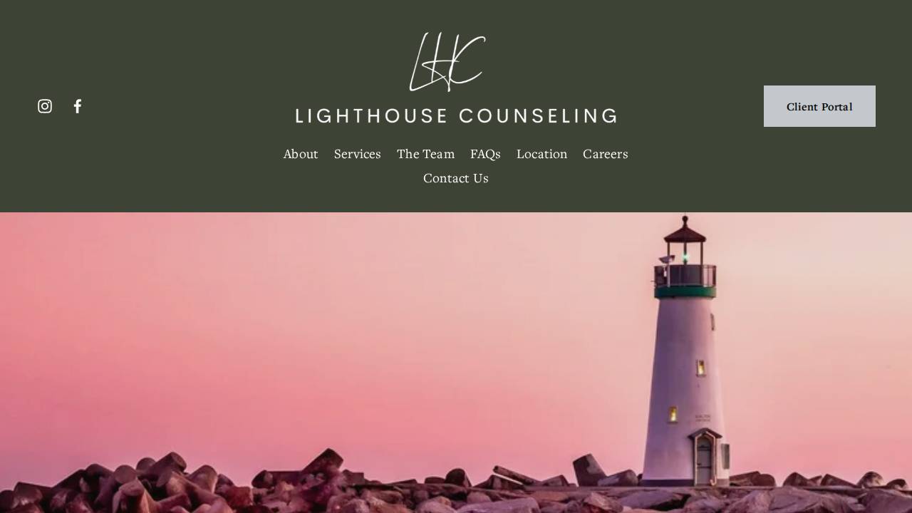 Lighthouse Counseling website screenshot