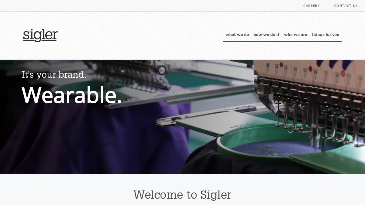 Sigler website screenshot